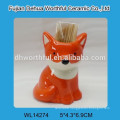 Creative ceramic toothpick holder with penguin figurine